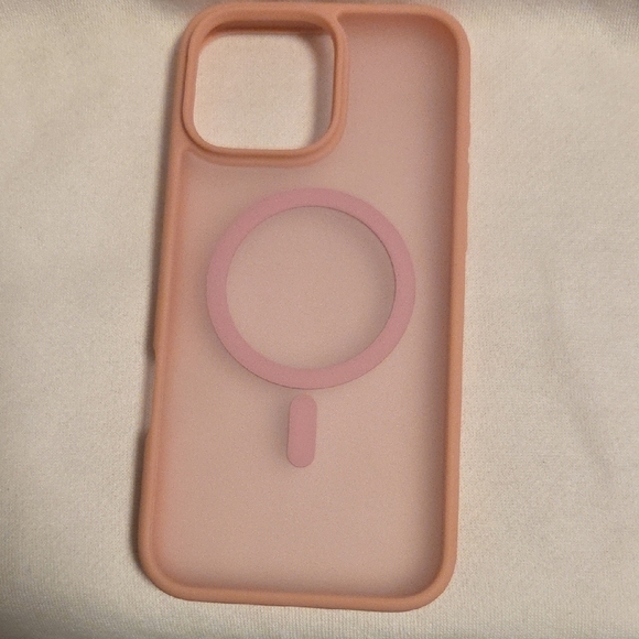 Sleek Pink MagSafe-Compatible iPhone Case - Picture 1 of 1